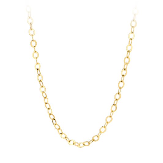 Halskette mit Jasseron-Gliedern aus 585 Gold