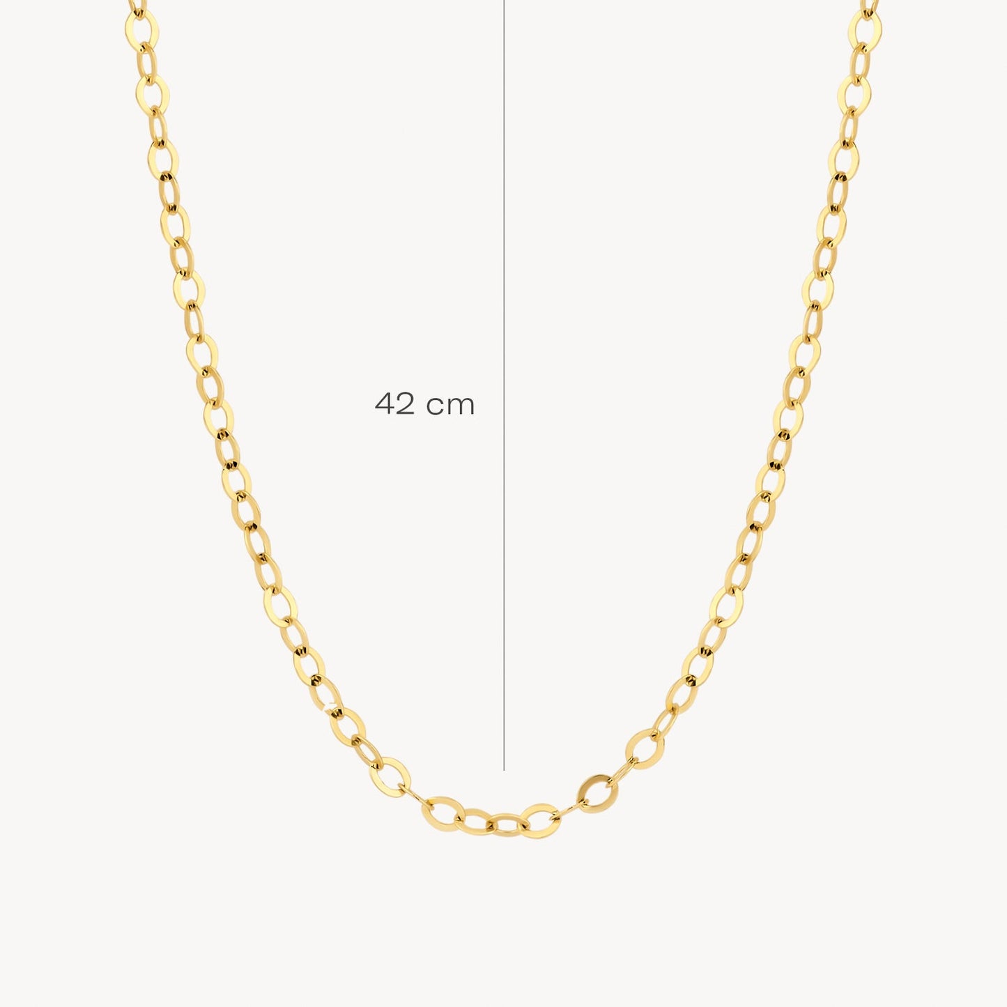 Halskette mit Jasseron-Gliedern aus 585 Gold