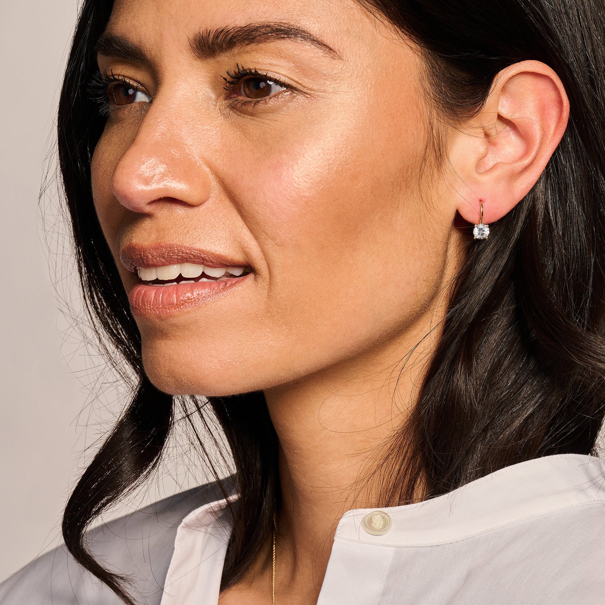 Ohranhänger mit Zirkonia 585 Gold - PERDONA