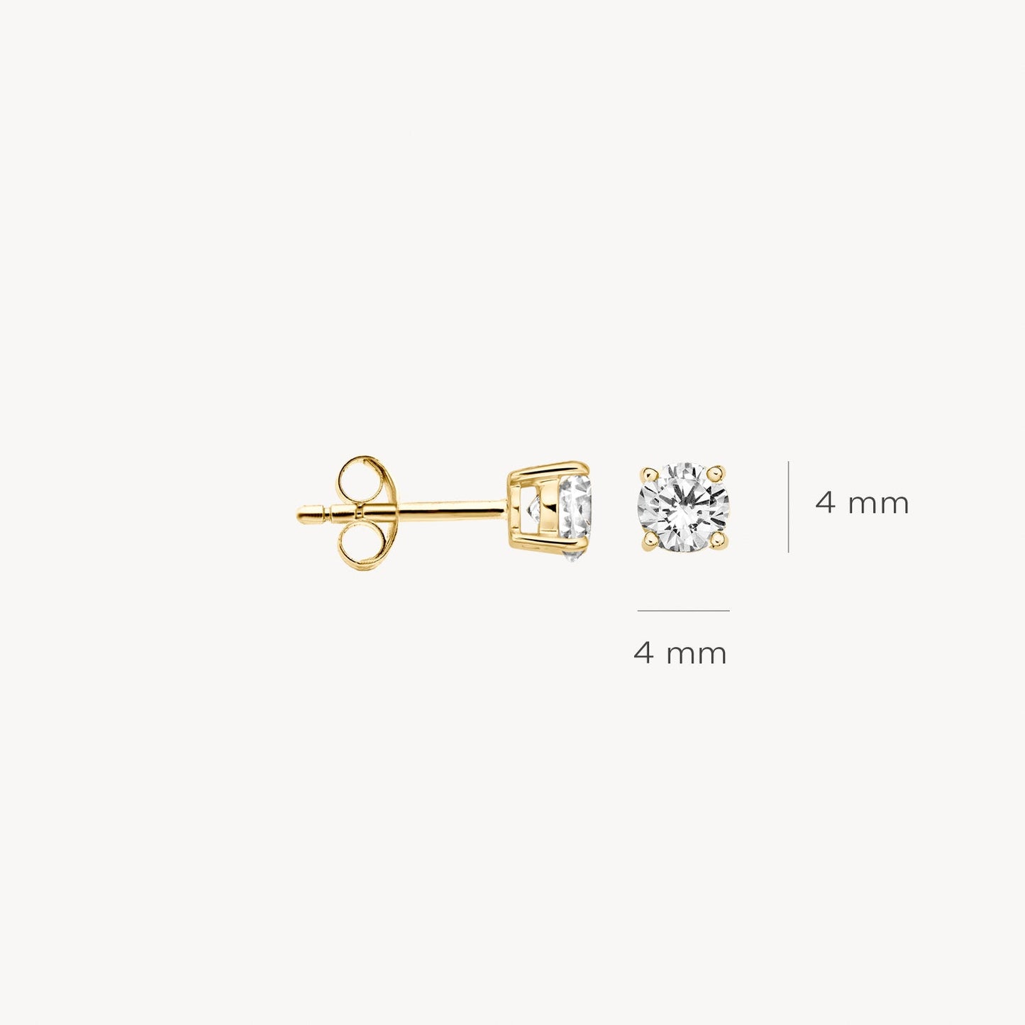 Ohrstecker Zirkonia 585 Gold - PERDONA