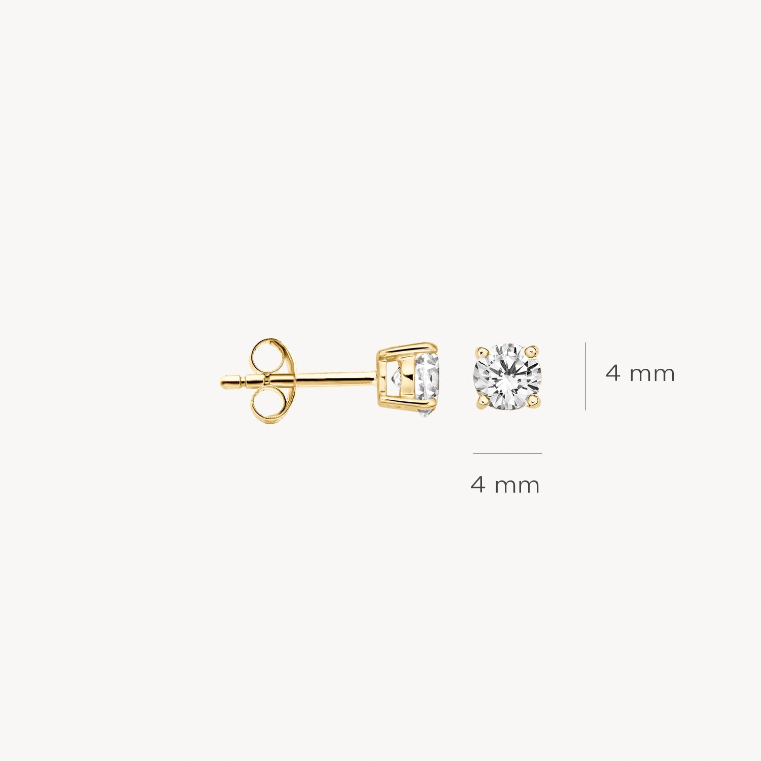 Ohrstecker Zirkonia 585 Gold - PERDONA