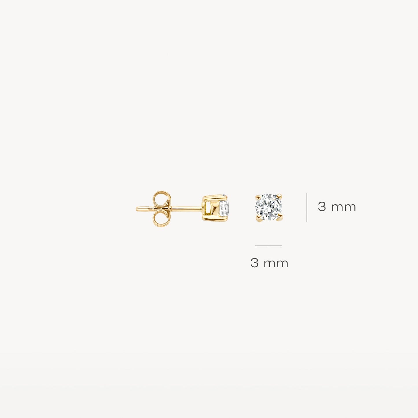 Ohrstecker Zirkonia 585 Gold - PERDONA