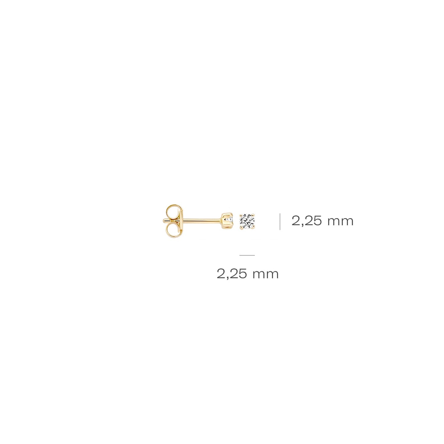 Ohrstecker Zirkonia 585 Gold - PERDONA