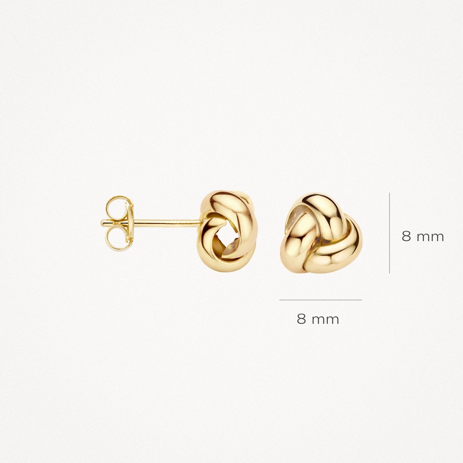 Ohrstecker 8mm aus 585 Gold - PERDONA