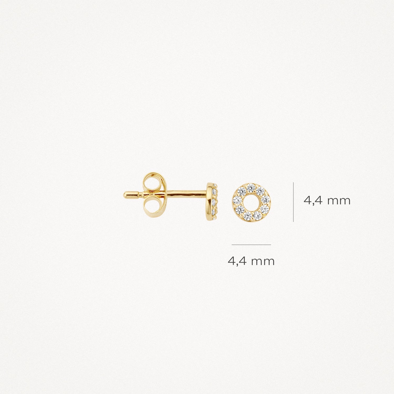 Ohrstecker Kreisförmig 585 Gold - PERDONA