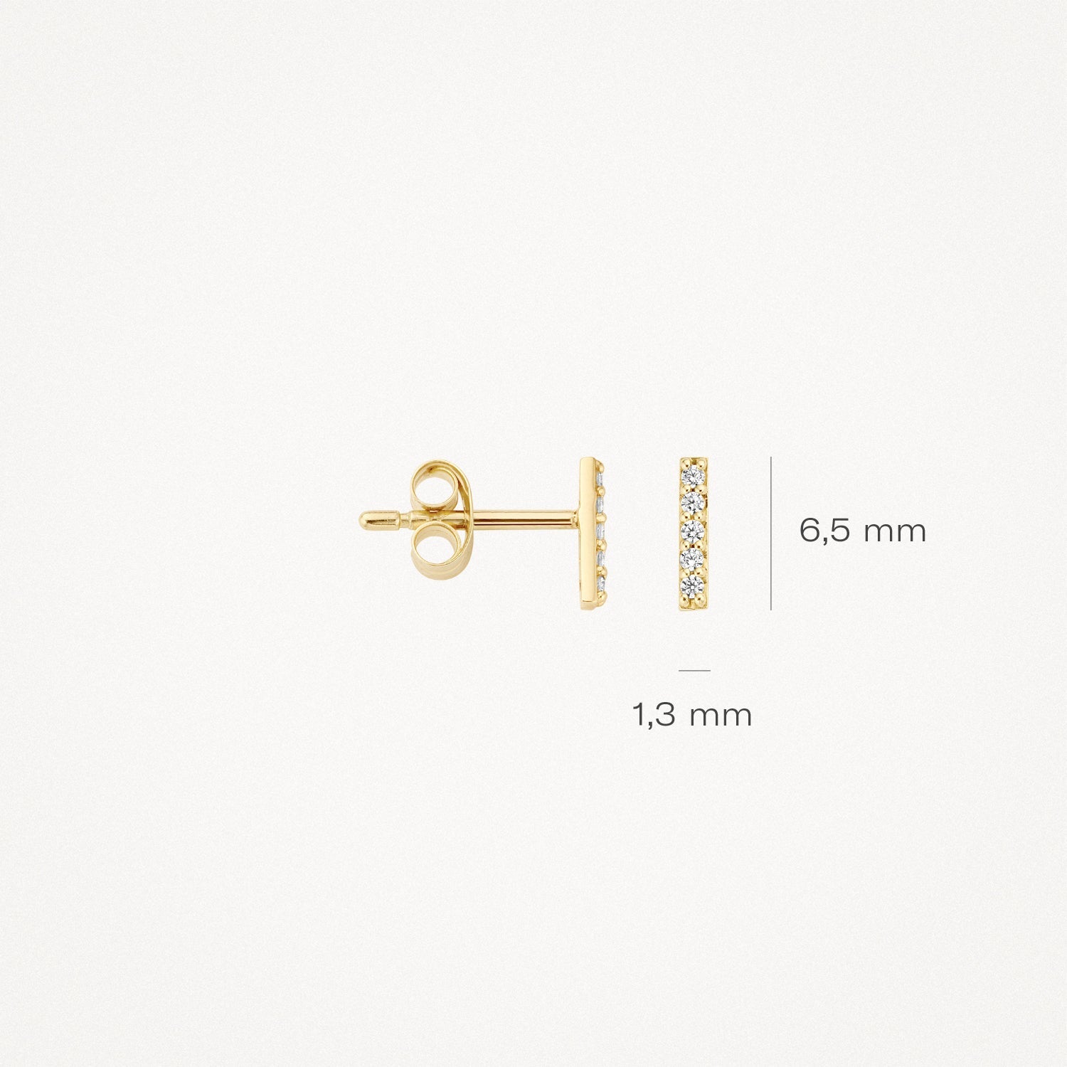 Ohrstecker Stabförmig 585 Gold - PERDONA