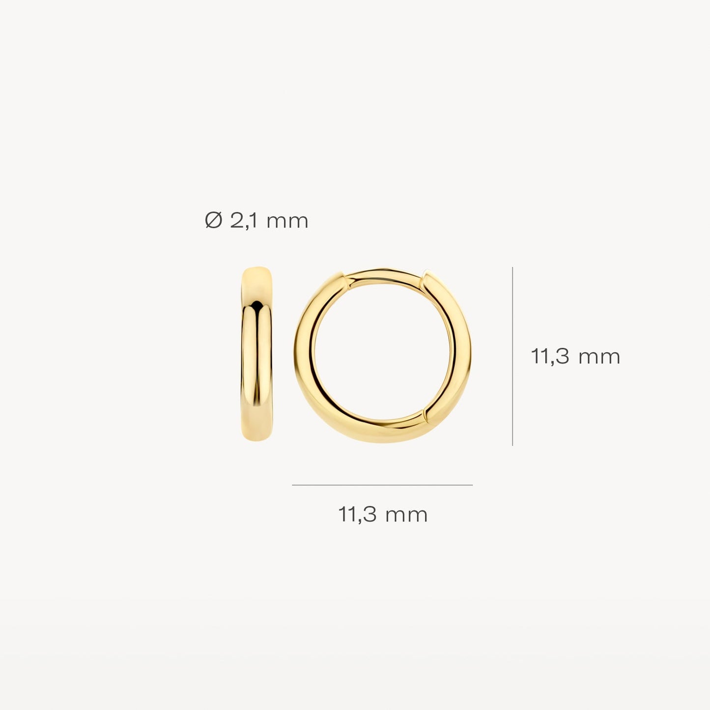 Creolen 11,3mm aus 585 Gold