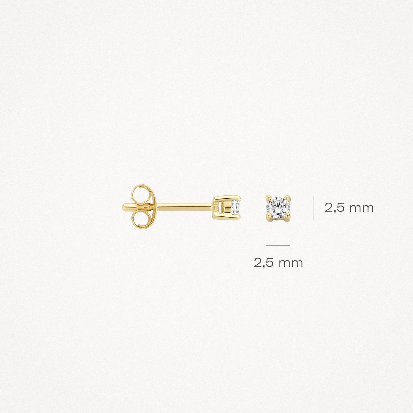 Ohrstecker Zirkonia 585 Gold - PERDONA
