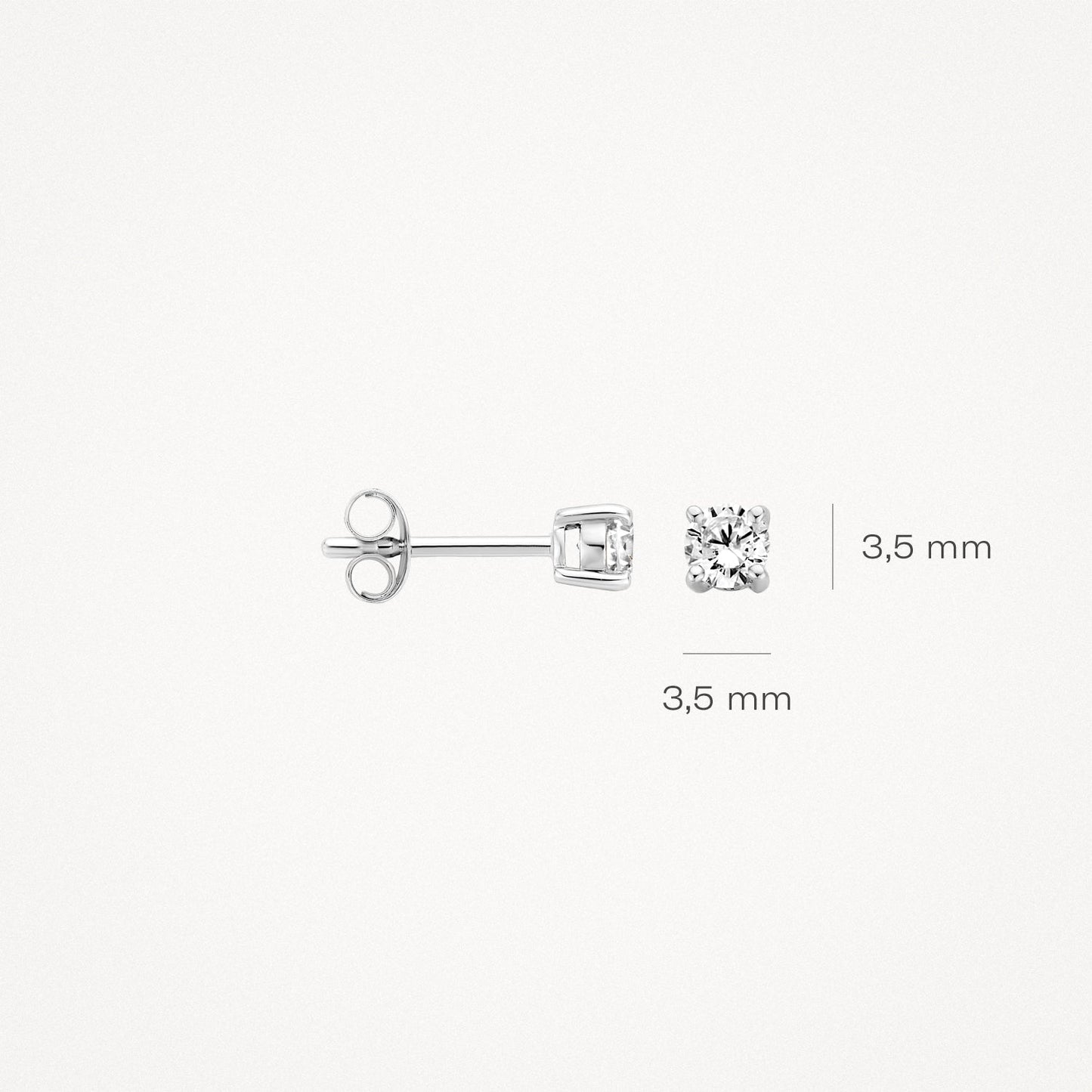 Ohrstecker Zirkonia 585 Weißgold - PERDONA