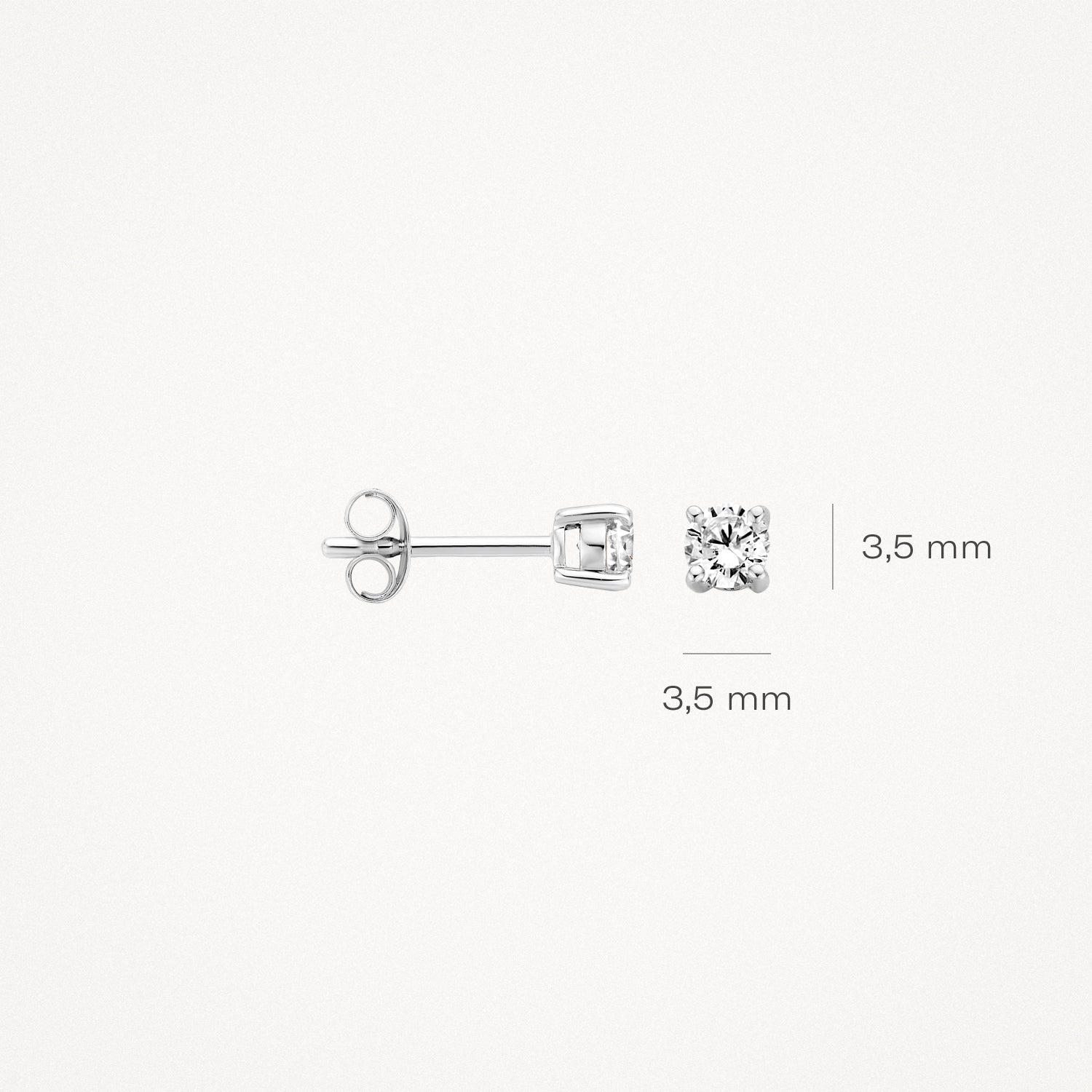 Ohrstecker Zirkonia 585 Weißgold - PERDONA