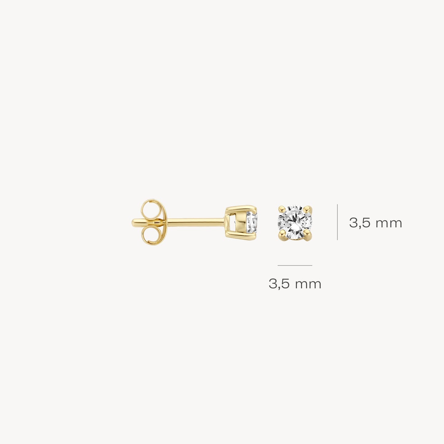 Ohrstecker Zirkonia 585 Gold - PERDONA