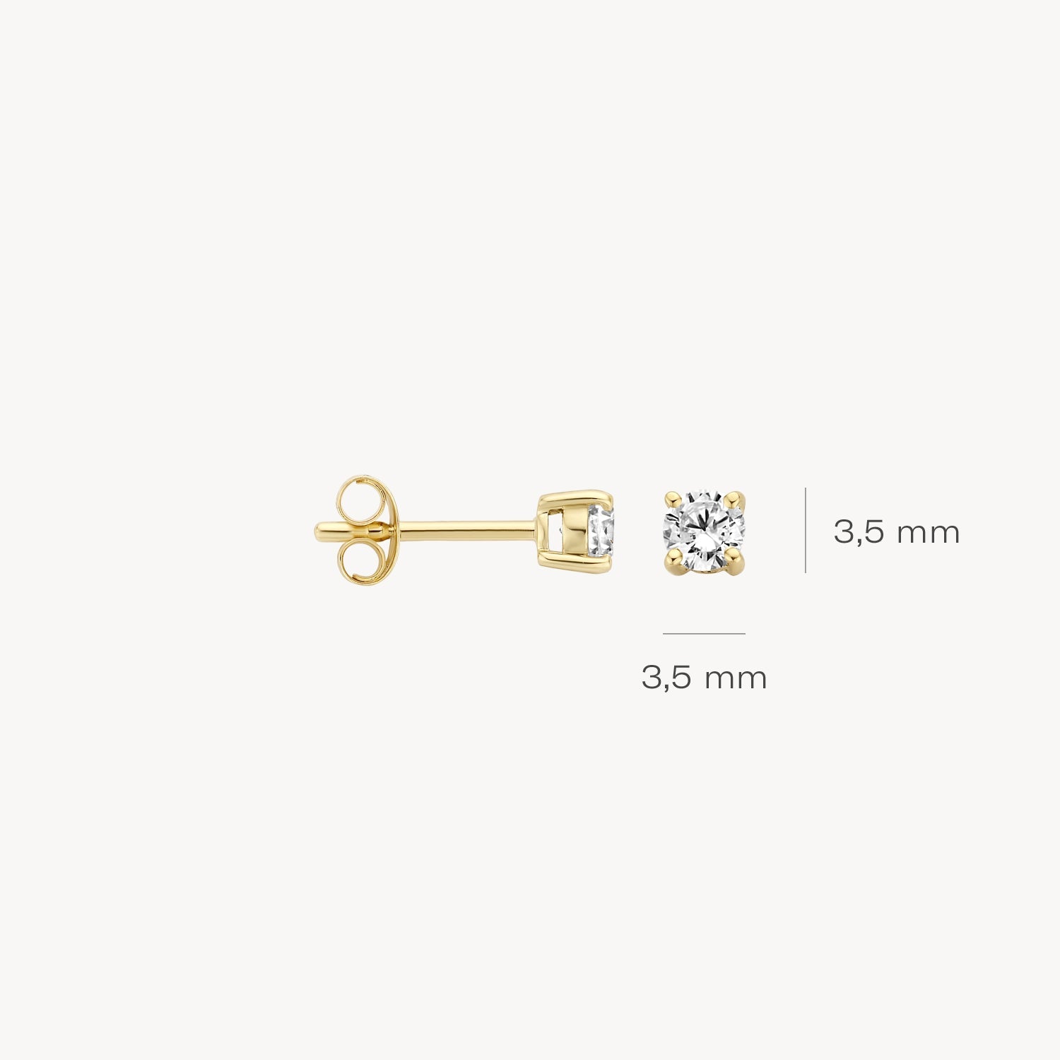 Ohrstecker Zirkonia 585 Gold - PERDONA