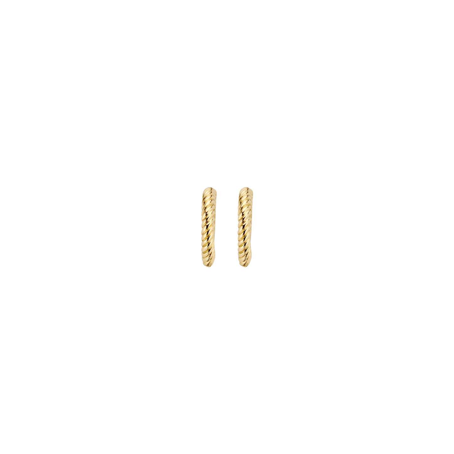 Creolen 9mm Kordeloptik aus 585 Gold