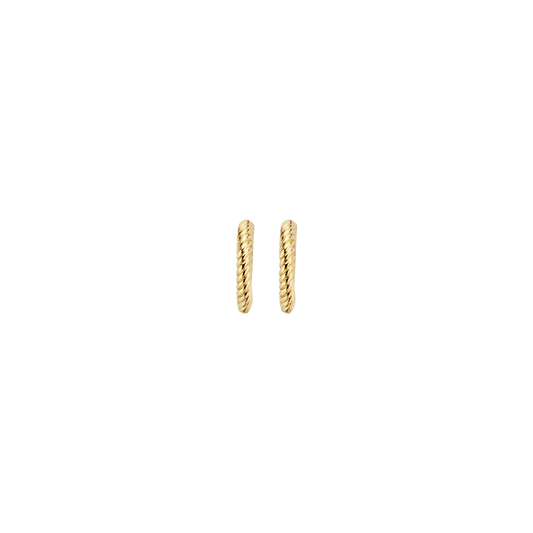 Creolen 9mm Kordeloptik aus 585 Gold