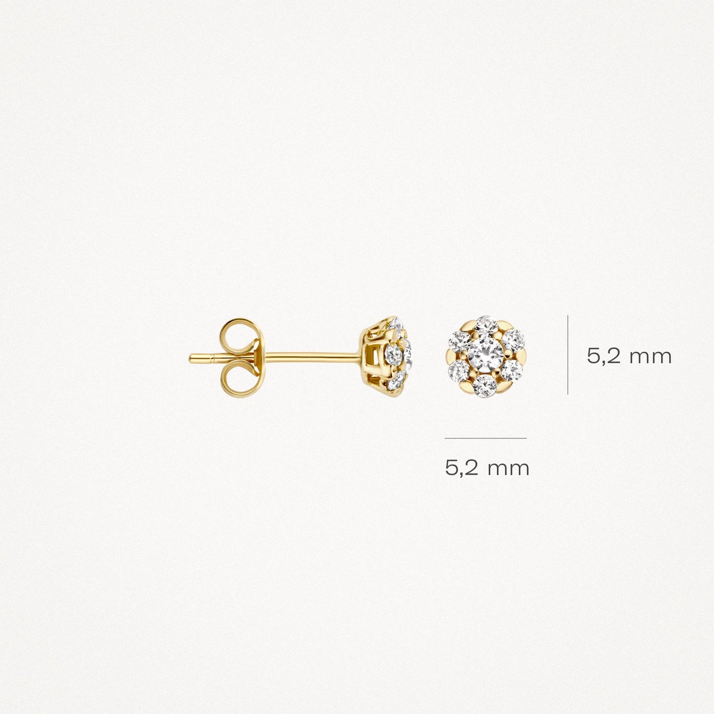 Ohrstecker Zirkonia 585 Gold - PERDONA