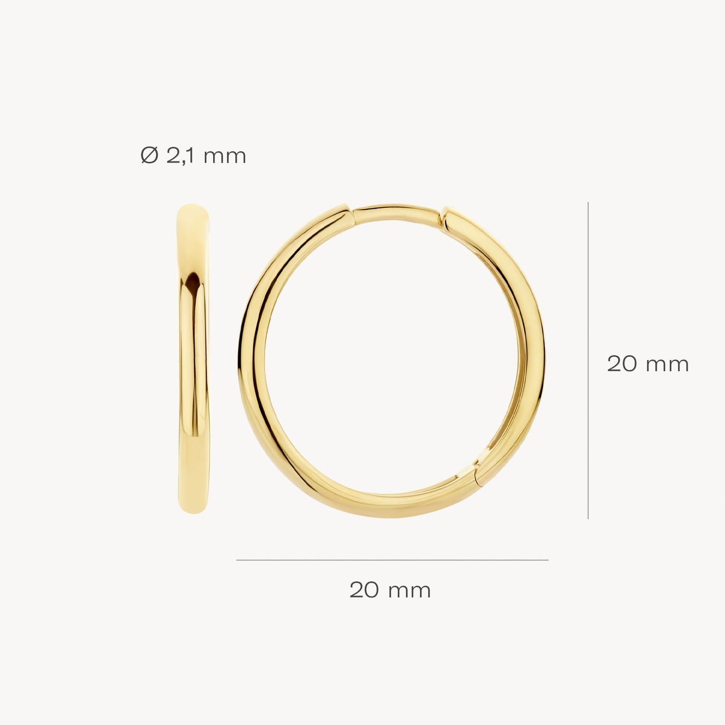 Klassische Creolen aus 585 Gold