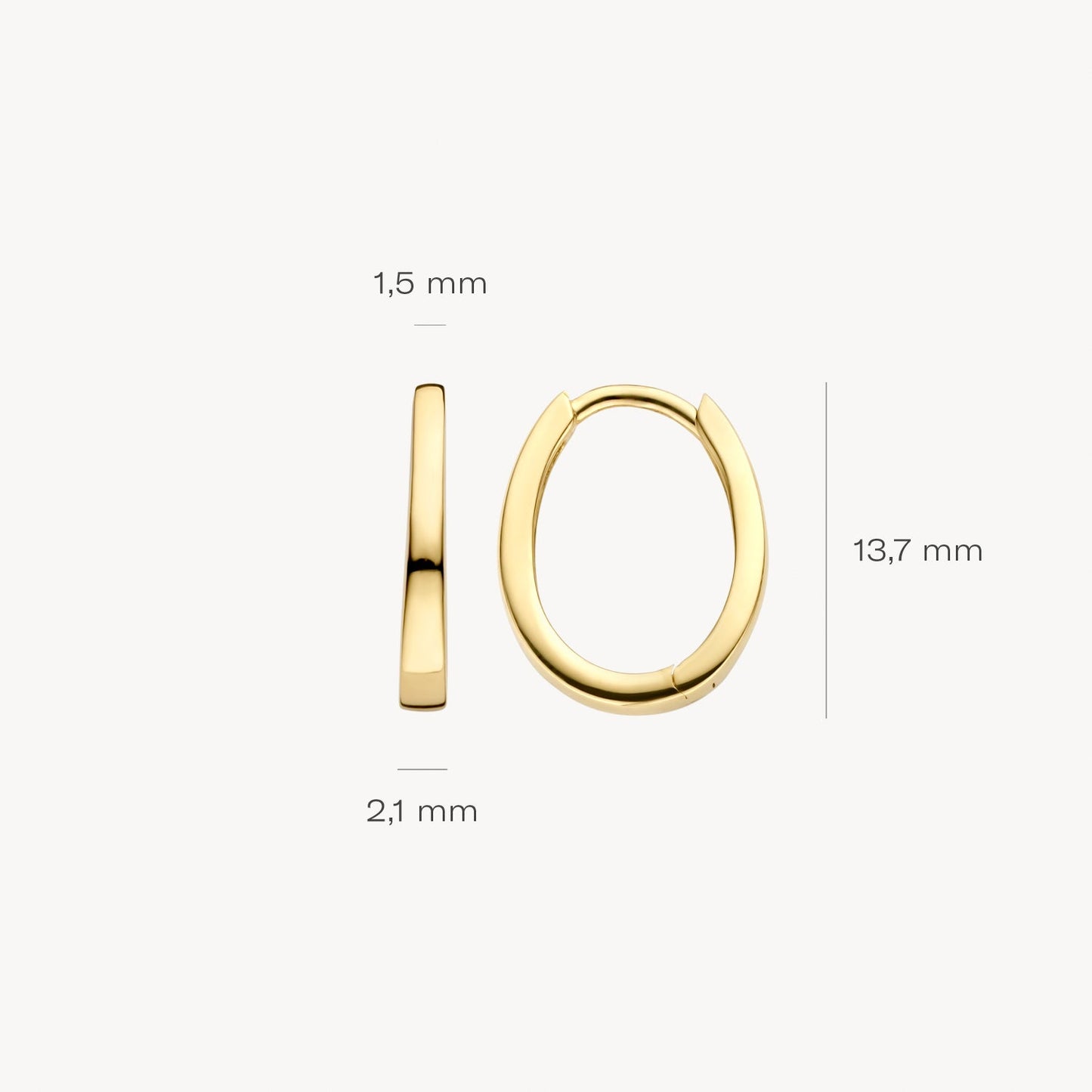 Ovale Creolen aus 585 Gold