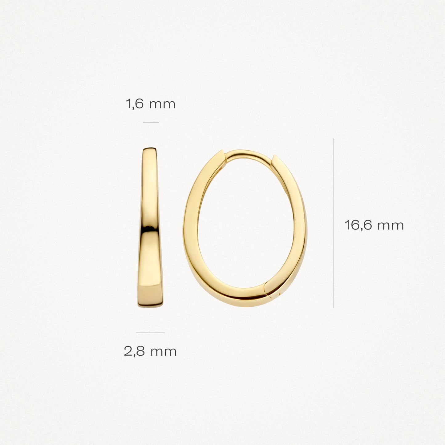 Ovale Creolen aus 585 Gold