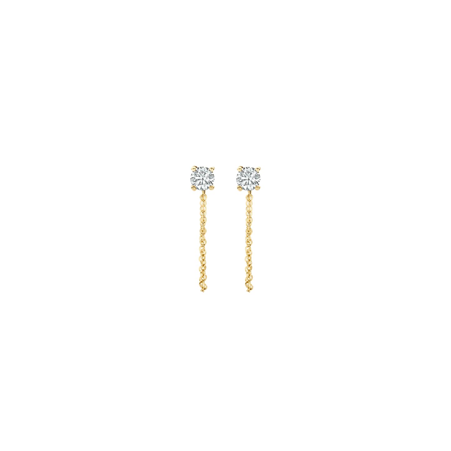 Ohrstecker mit Kette aus 585 Gold