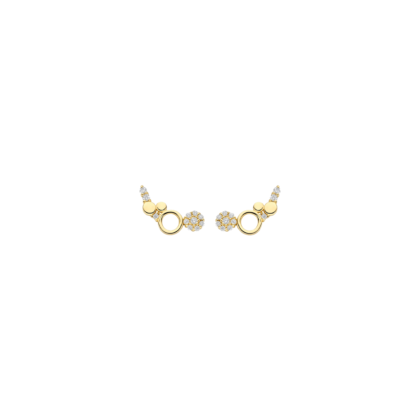 Ohrstecker mit Kreismotiven aus 585 Gold