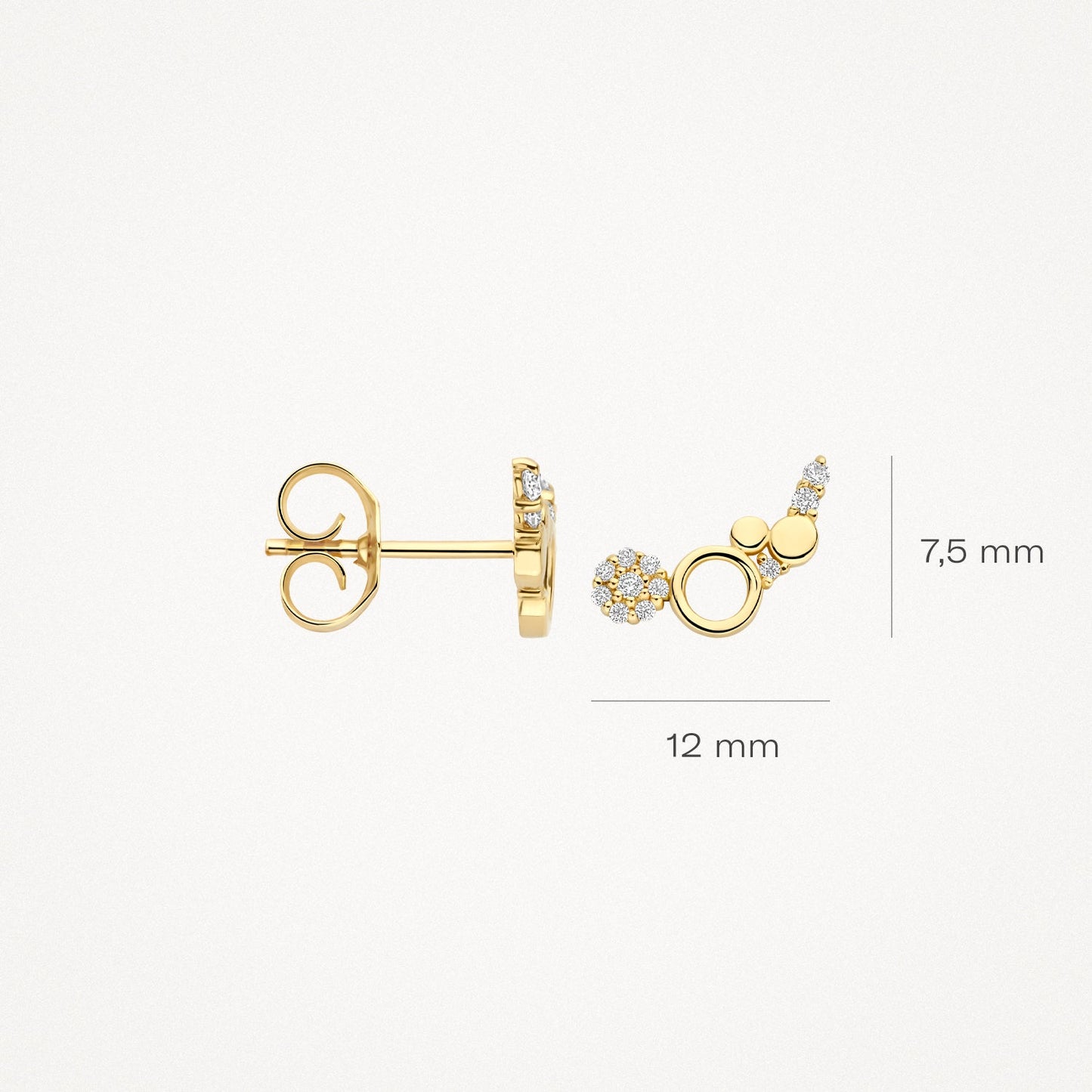 Ohrstecker mit Kreismotiven aus 585 Gold