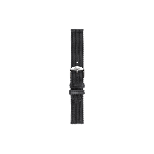 Schwarzes Textilarmband
