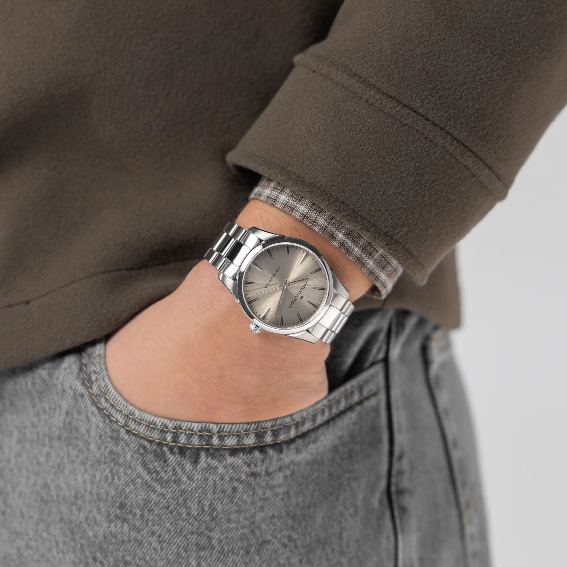 Jazzmaster Quartz 40 mm beige - PERDONA