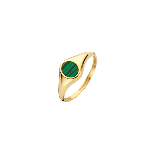 Ring mit eingelassenem Malachit - PERDONA