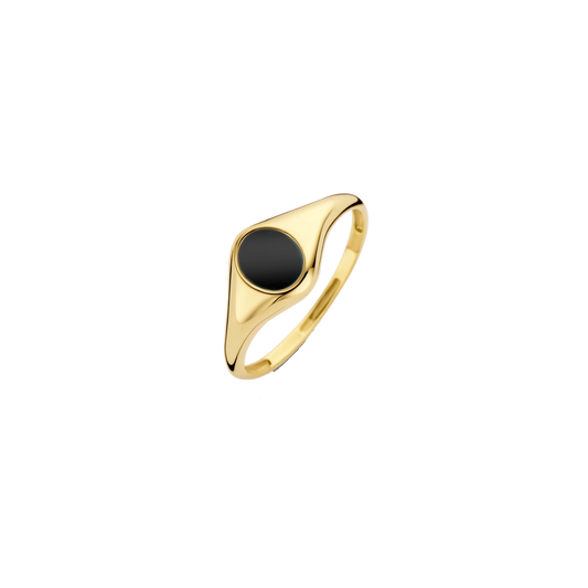 Ring mit eingelassenem Onyx - PERDONA
