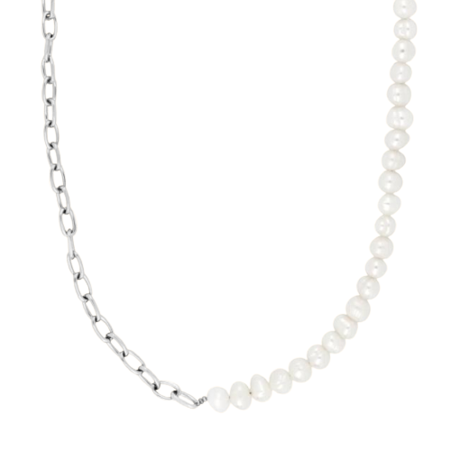 Silber-Perlen Halskette - PERDONA